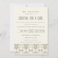 Formal Silver Damask Cocktail Seminar Event