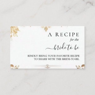 Formal Simple Classic Blank Bridal Shower Enclosure Card