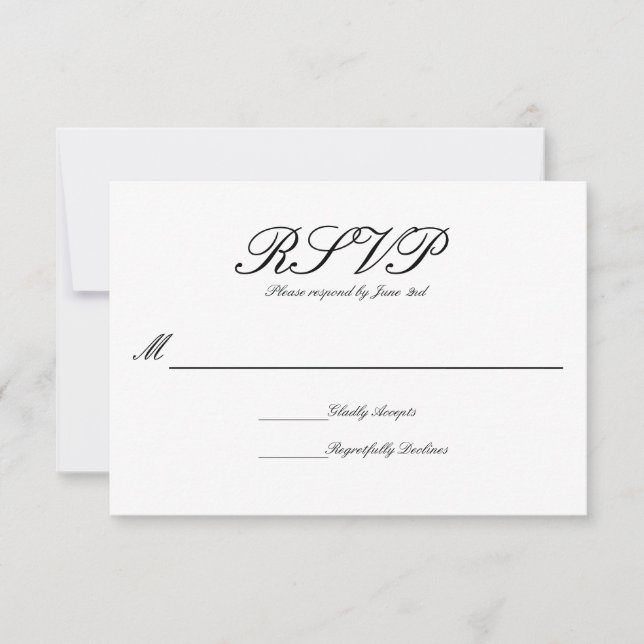 Formal Simple Elegant - RSVP Card (Front)
