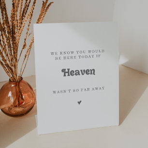 Formal Simple Heaven Wedding Memorial Pedestal Sign