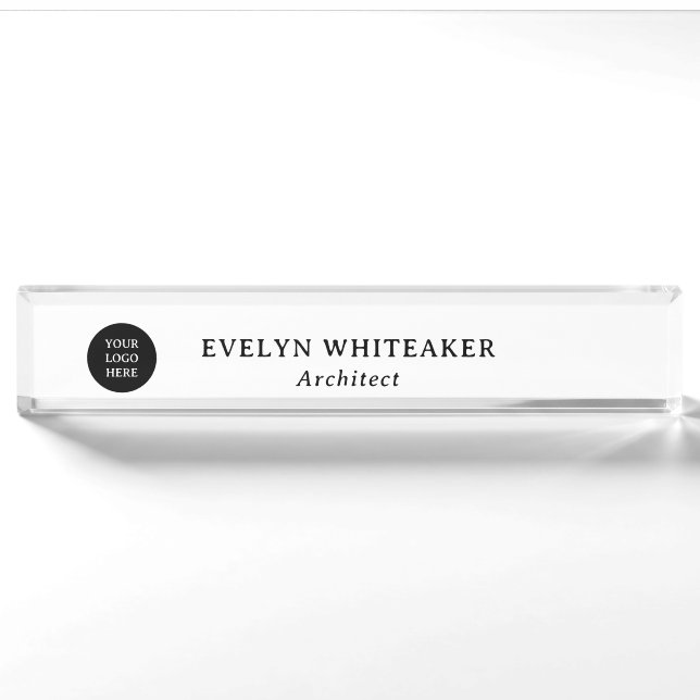 Formal Simple Minimal Acrylic  Nameplate (Front)