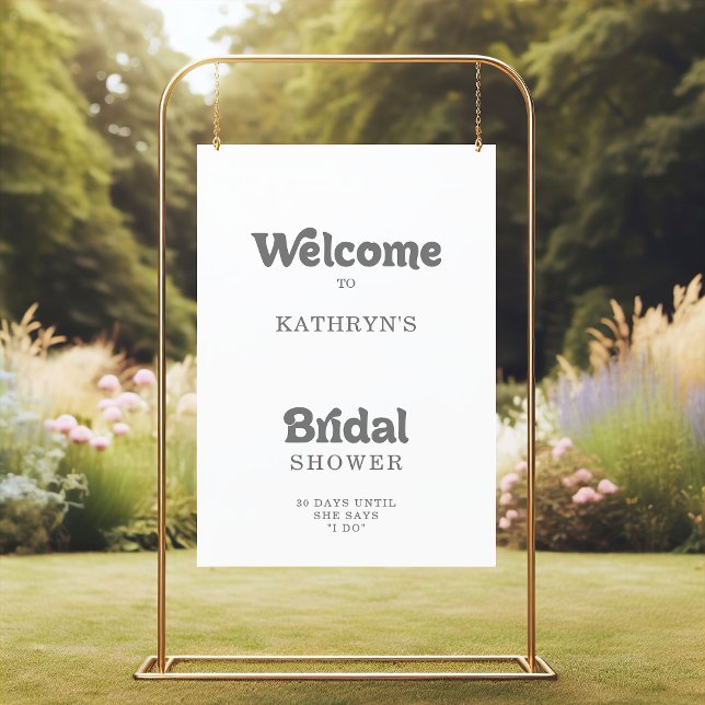 Formal Simple Minimal Bridal Shower Welcome Sign (Creator Uploaded)