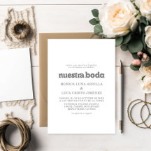 Formal Simple Nuestra Boda Wedding