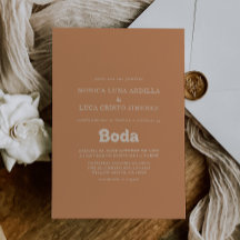 Formal Simple Terracotta Boda Spanish Wedding