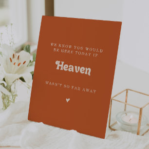 Formal Simple Terracotta Heaven Wedding Memorial Pedestal Sign