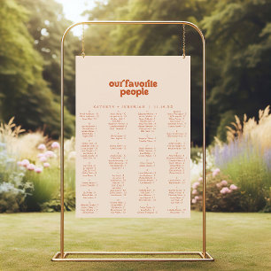 Formal Simple Terracotta Printable Seating Chart