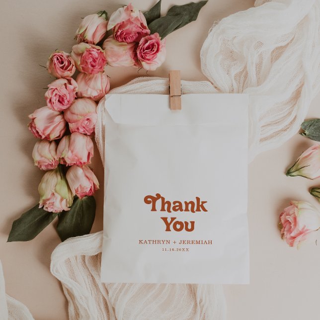 Formal Simple Terracotta Wedding Favour Bag (Creator Uploaded)