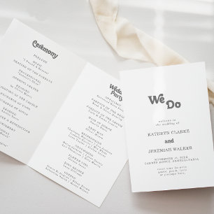 Formal Simple We Do Folded Wedding Program