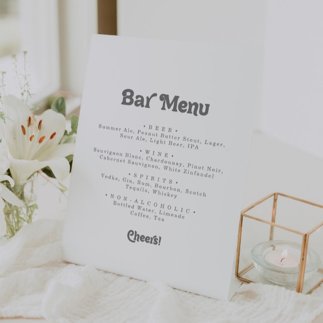 Formal Simple Wedding Bar Pedestal Sign (Creator Uploaded)