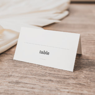 Formal Simple Wedding Folded Place Card