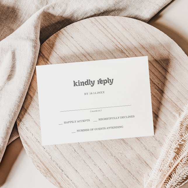 Formal Simple Wedding RSVP Card (Creator Uploaded)