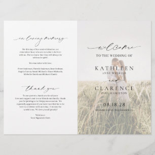 Formal Traditional Photo Classic Wedding Program