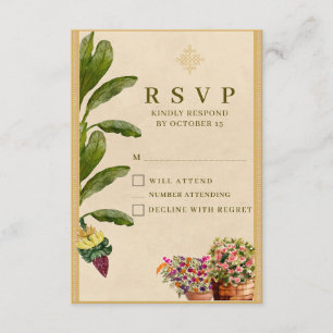 Formal Traditional Wedding RSVP Card   Elegant 