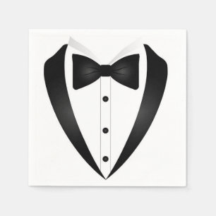 Formal Tuxedo Cocktail Napkin