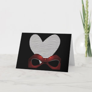 Formal Tuxedo Heart in Black Birthday -Note Card
