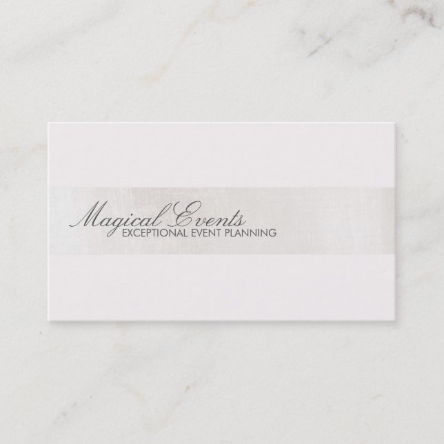 Formal Wedding Consultant White Business Card (Front)