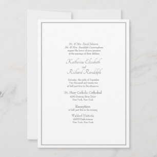 Formal Wedding Invitation Both Parents Listed