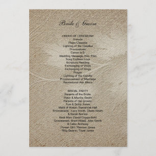 Formal Wedding Program