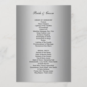 Formal Wedding Program