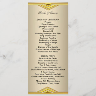 Formal Wedding Program Long