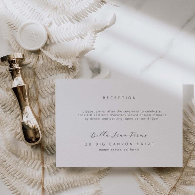 Formal Wedding Reception Details Enclosure Card  (Creator Uploaded)