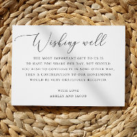 Formal Wedding Wishing Well | Black & White Script