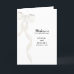 Formal White Bow Ribbon Wedding Order of Service Program<br><div class="desc">A modern watercolor white bow ribbon illustration wedding design featuring white colour tones. This contemporary modern wedding design is ideal for all seasons. A minimalist formal minimalist white bow design perfect for all wedding themes. A simple and trendy wedding order of service program design with modern simple elements. Matching wedding...</div>