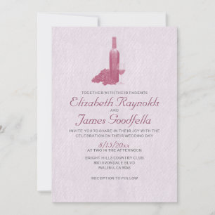 Formal Wine Bottle Wedding Invitations