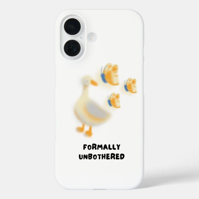Formally Unbothered Duck iPhone 16 Case (Back)