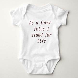 Former foetus oppose abortion baby bodysuit