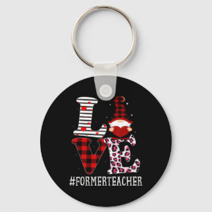 Former Teacher Love Women Leopard Appreciation Val Key Ring