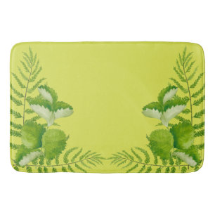 Forms in Green on a Bath Mat