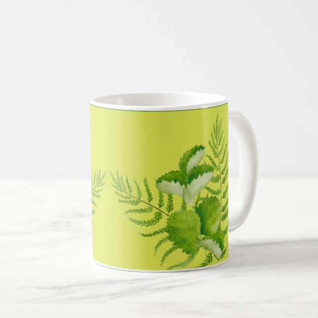 Forms in Green on a Classic Mug (11 oz.) (Front Right)