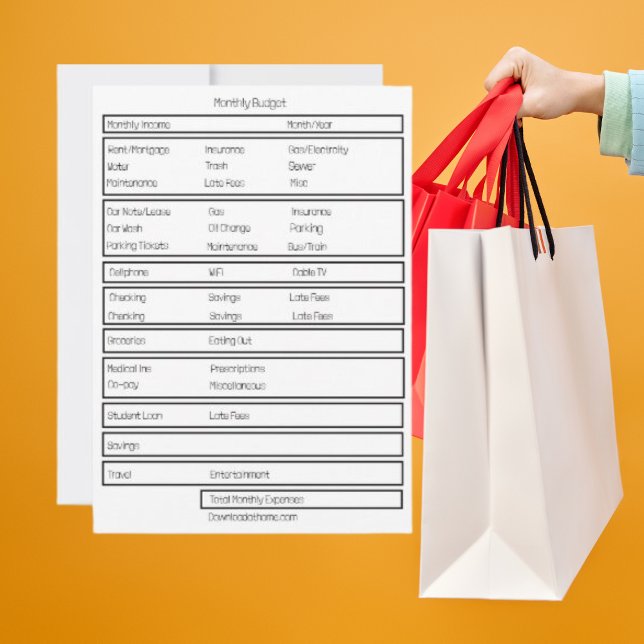 Forms Monthly Budget. Track your monthy expenses Holiday Card (Creator Uploaded)