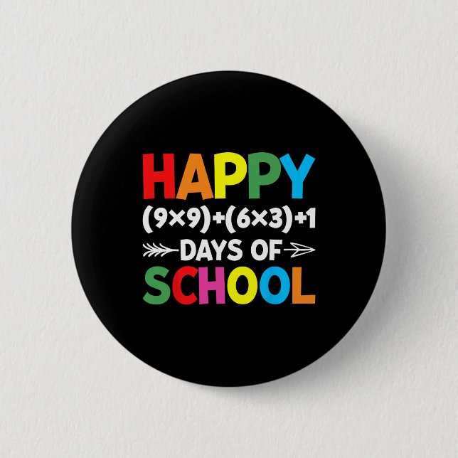 Formula 100 Days Of School Fun Math Teacher 100th  6 Cm Round Badge (Front)