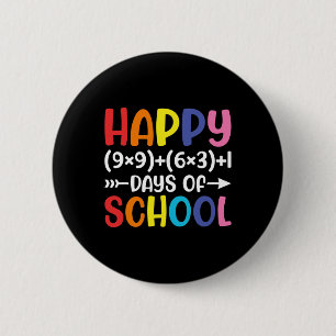 Formula 100 Days Of School Fun Math Teacher 100th  6 Cm Round Badge