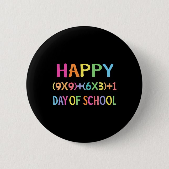 Formula 100 Days Of School Fun Math Teacher 100th  6 Cm Round Badge (Front)