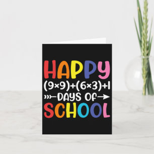 Formula 100 Days Of School Fun Math Teacher 100th Card