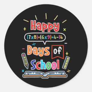 Formula 100 Days Of School Happy 100th Day Of Scho Classic Round Sticker