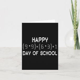Formula 100 Days Of School Math Teacher Student Card