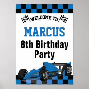 Formula 1 Birthday Party Poster