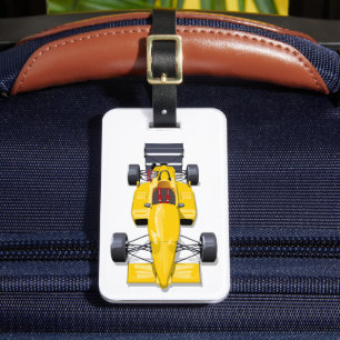 Formula 1 race car luggage tag