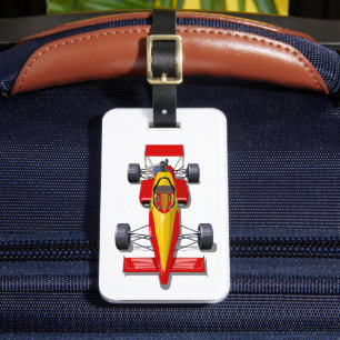 Formula 1 race car luggage tag