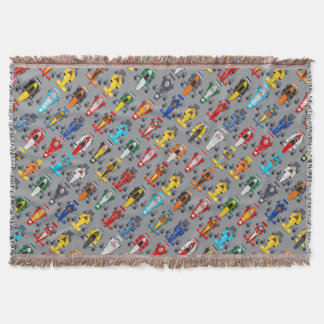 Formula 1 race cars throw blanket