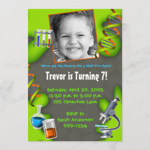 Formula for Fun - Boys Invitation