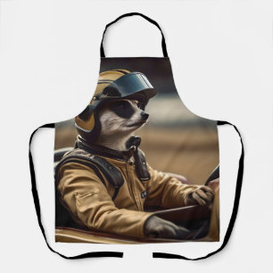Formula Fun: Professional Meerkat Race Car Driver Apron