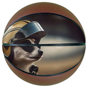 Formula Fun: Professional Meerkat Race Car Driver Basketball