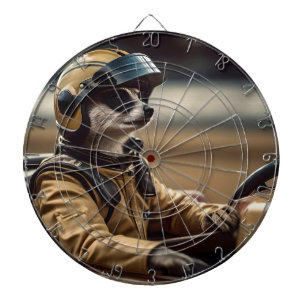 Formula Fun: Professional Meerkat Race Car Driver Dartboard