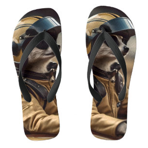 Formula Fun: Professional Meerkat Race Car Driver Thongs