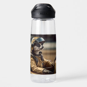 Formula Fun: Professional Meerkat Race Car Driver Water Bottle